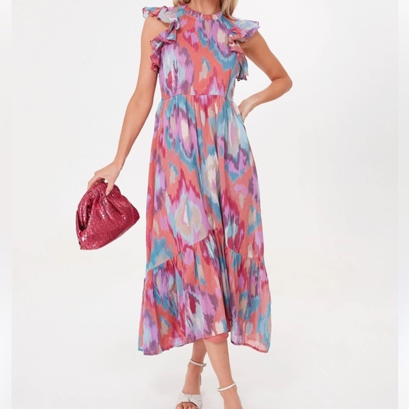Banjanan Hannah Ikat Amber Cotton Voile Dress SZ XS - Picture 1 of 8